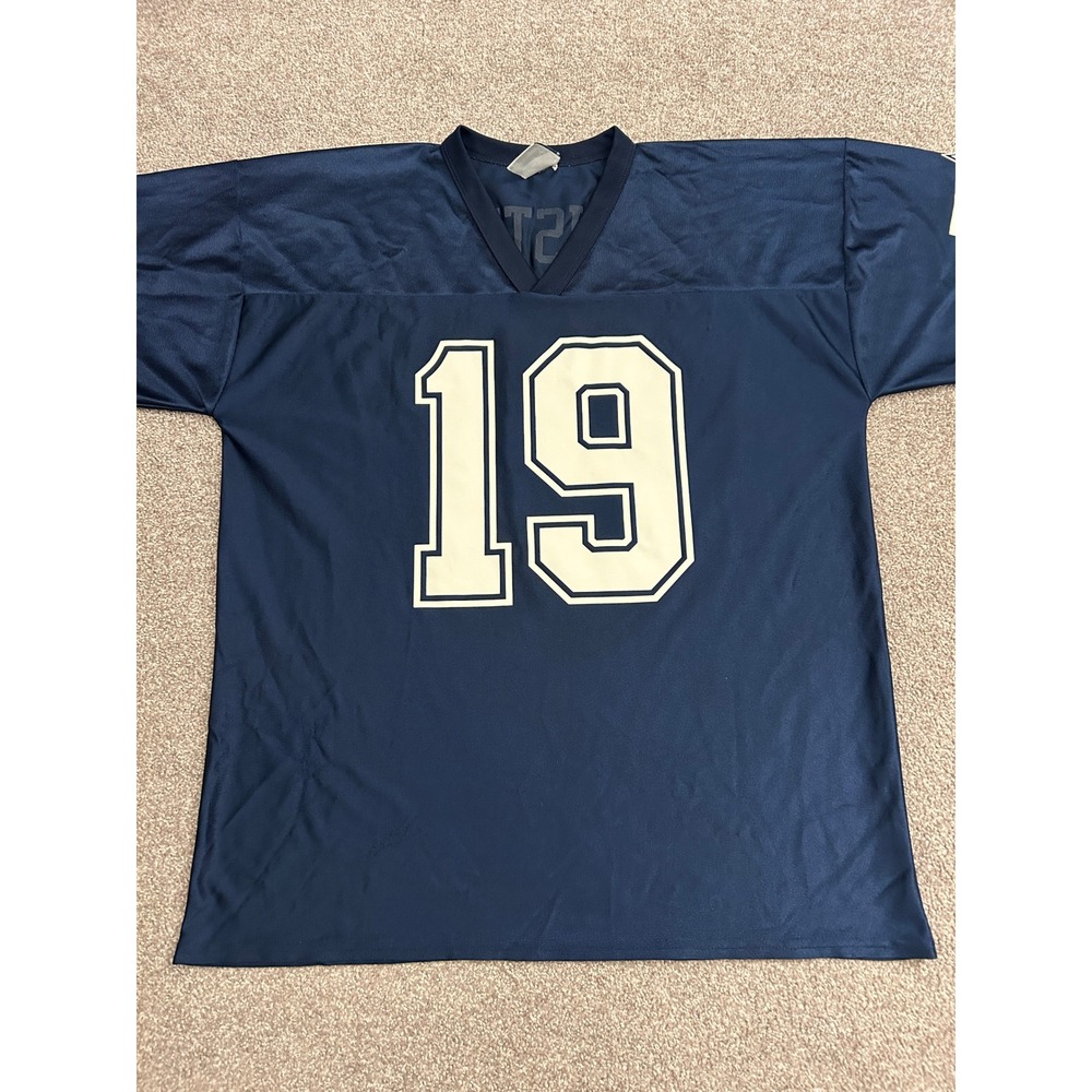 Cowboys Football Jersey Mens XL Navy Blue Excellent Number 19 Authentic Apparel